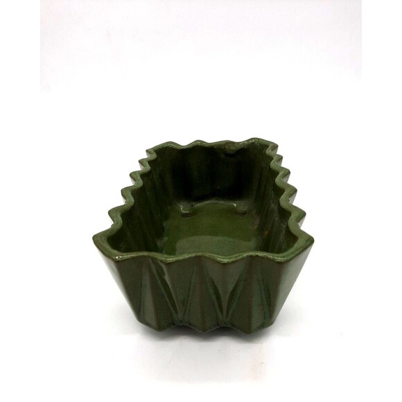 Vintage Ungemach Pottery Upco Green Footed MCM 7" Planter - Picture 3 of 8